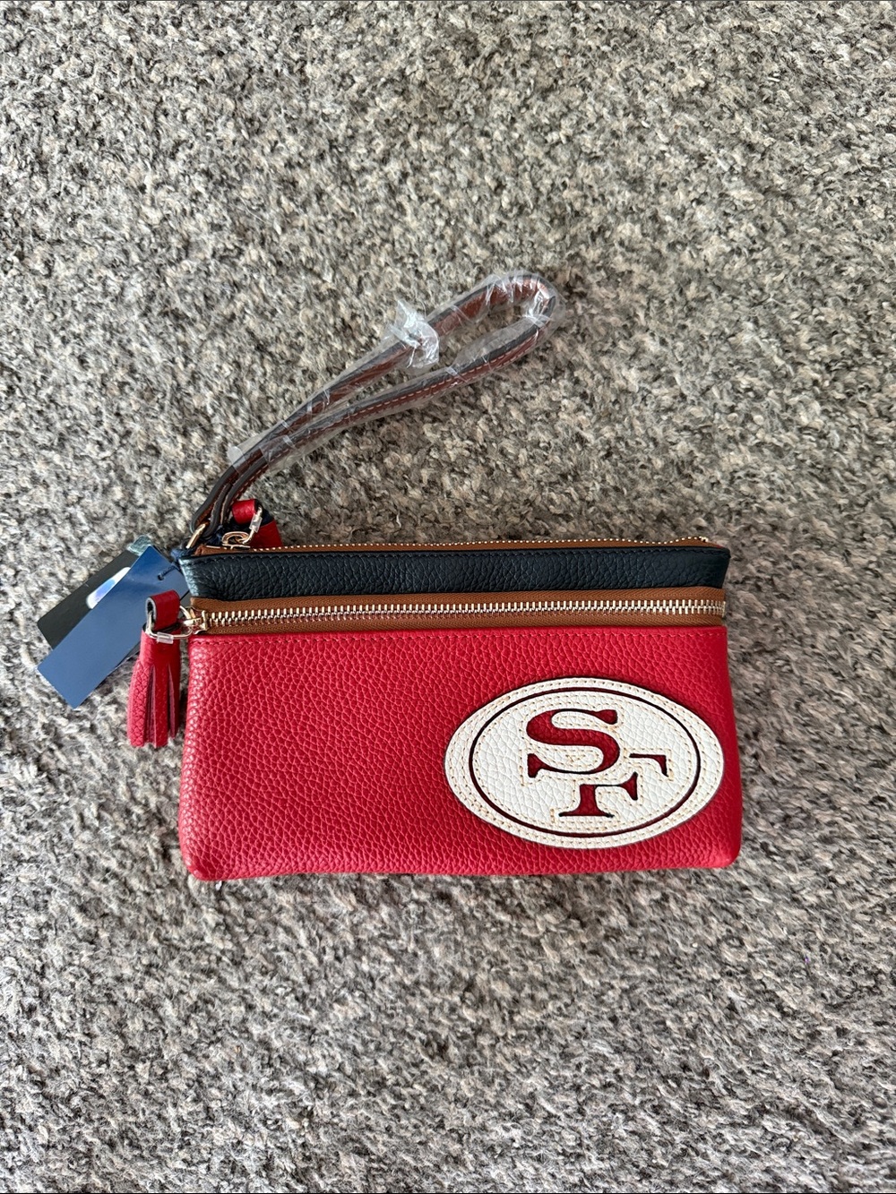 Dooney & Bourk San Francisco 49ers Red Wristlet Wallet with Logo